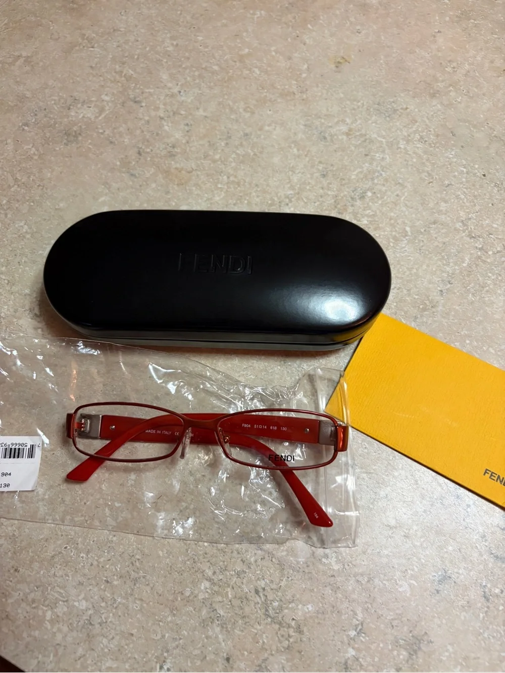 Fendi Red Rectangular  Glasses